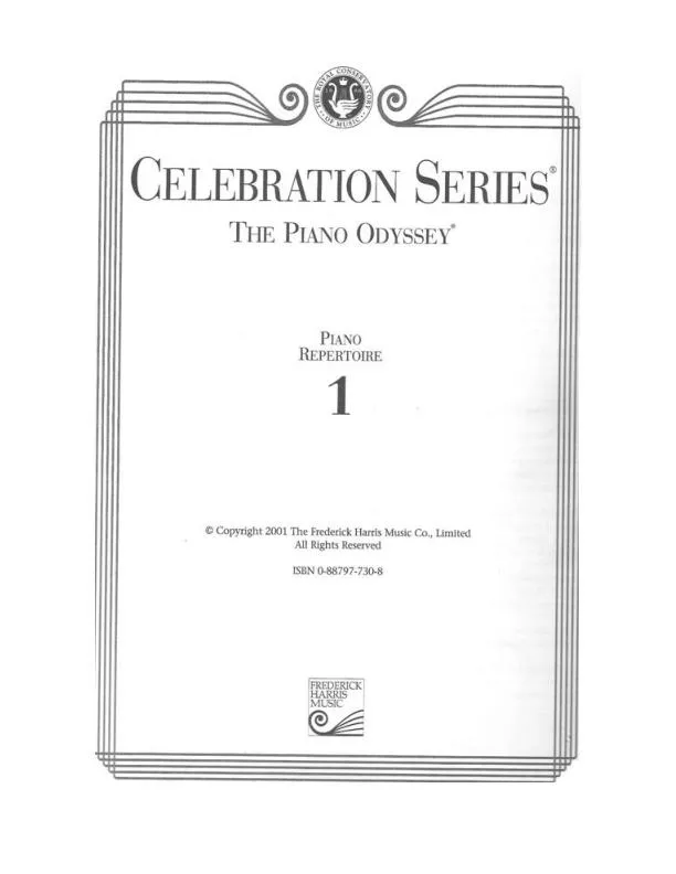 télécharger la partition d'accordéon Celebration Series : The Piano Odyssey (Répertoire 1) au format PDF