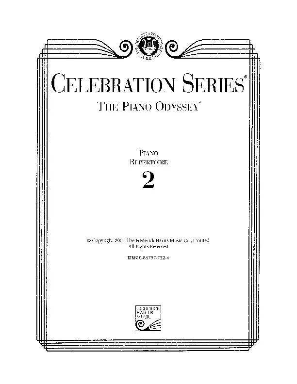 télécharger la partition d'accordéon Celebration Series : The Piano Odyssey (Répertoire 2) au format PDF