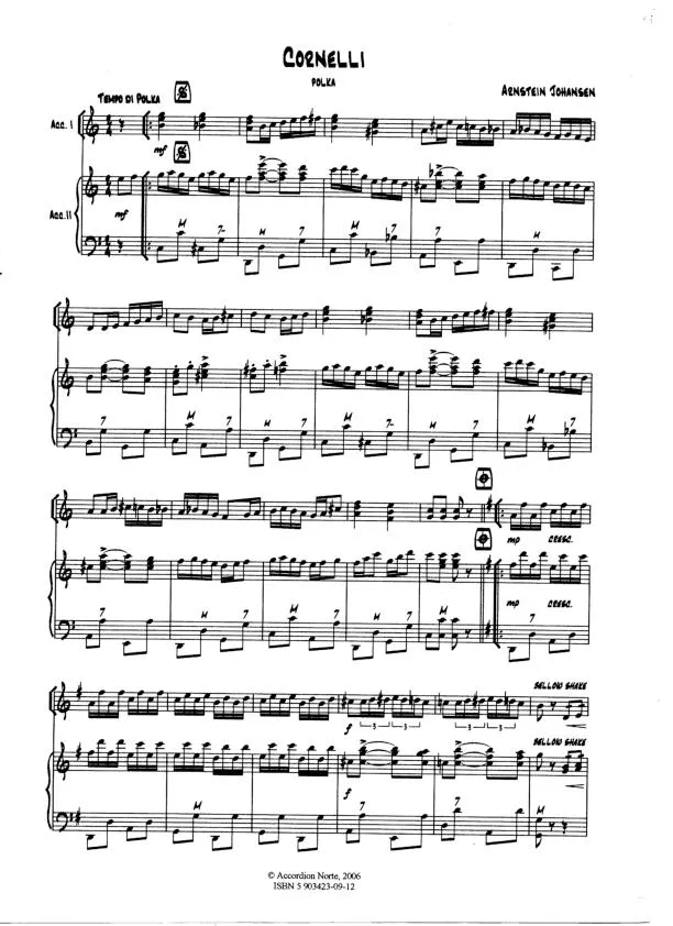 télécharger la partition d'accordéon Corelli (Polka) (1er + 2ième Accordéon) au format PDF