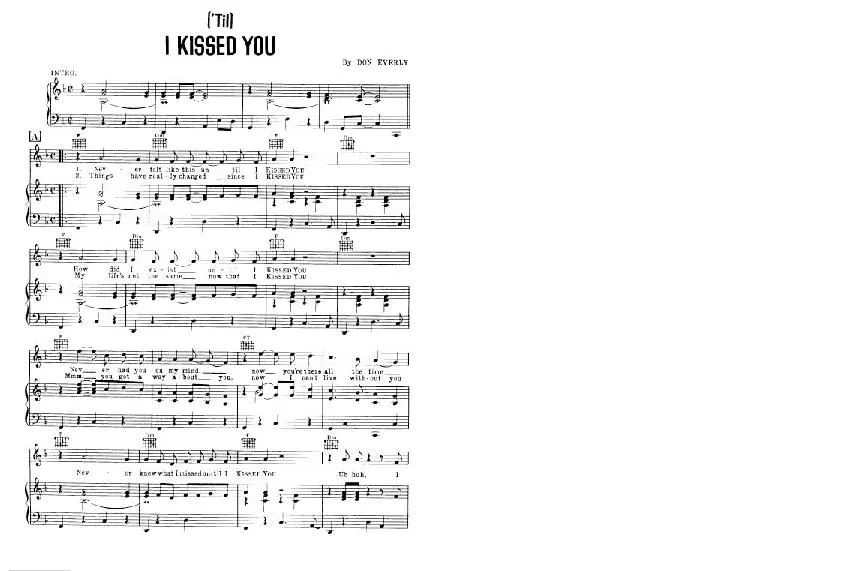 télécharger la partition d'accordéon ('Til) I kissed you (Interprètes : The Everly Brothers) (Quickstep Linedance) au format PDF