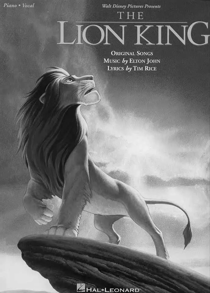 télécharger la partition d'accordéon Walt Disney Pictures Presents : The Lion King / Original Songs Music by Elton John / Lirics by Tim Rice (Piano / Vocal) (6 Titres) au format PDF