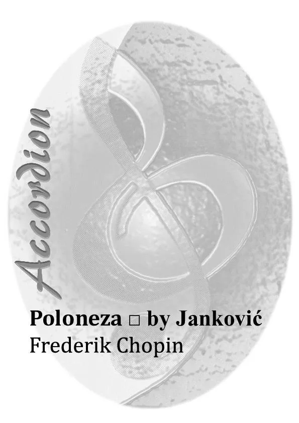 télécharger la partition d'accordéon Poloneza (Polonez) (Arrangement : Jankovic) au format PDF