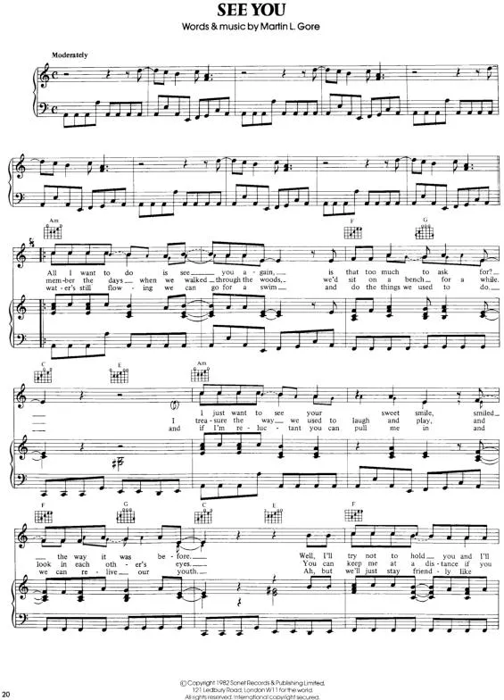 télécharger la partition d'accordéon See you (Interprètes : Dépêche Mode) (Disco Rock) au format PDF