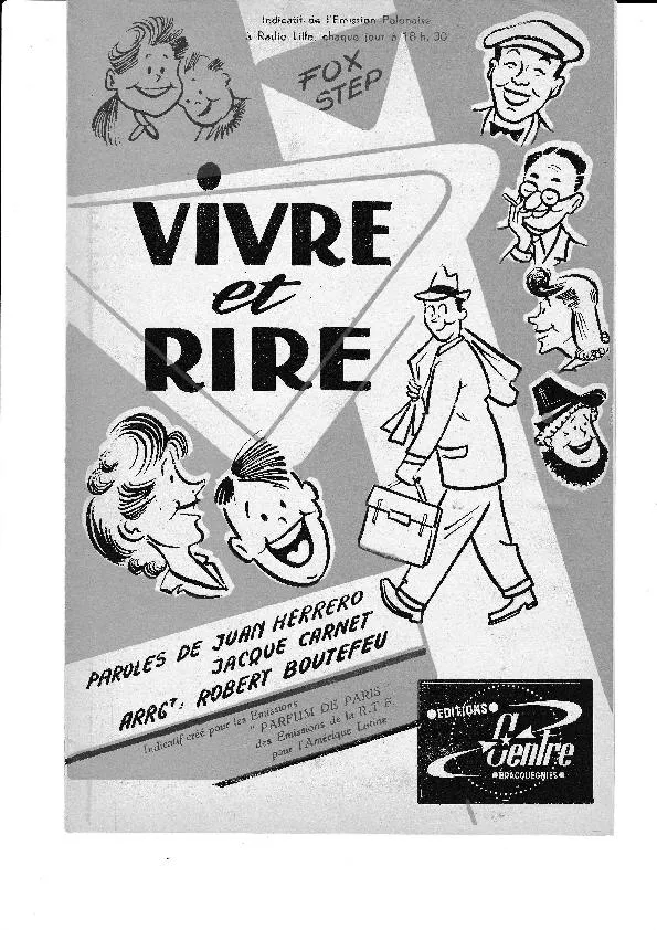 télécharger la partition d'accordéon Vivre et Rire (Arrangement : Robert Boutefeu) (Orchestration Complète) (Fox Step) au format PDF