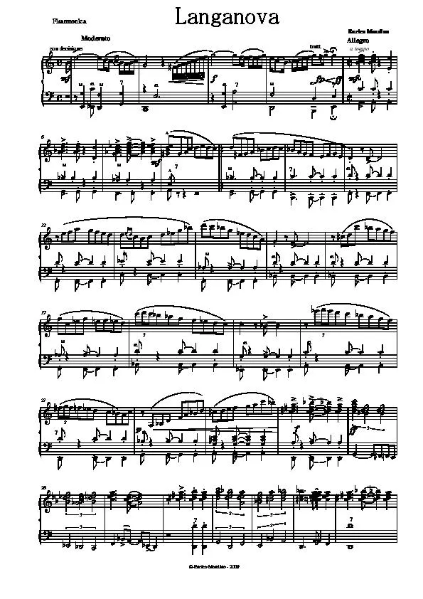 télécharger la partition d'accordéon Langanova (Fisarmonica) au format PDF