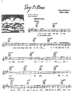 télécharger la partition d'accordéon Day is done (Chant : Peter & Paul & Mary) (Bolero) au format PDF