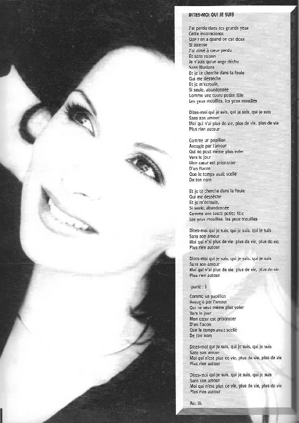télécharger la partition d'accordéon Dites-moi qui je suis (Chant : Hélène Ségara) (Slow) au format PDF