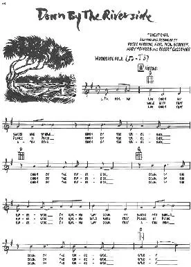 télécharger la partition d'accordéon Down by the riverside (Arrangement : Peter Yarrow & Noel Paul Stookey & Mary Travers & Robert Decormier) (Country Quickstep) au format PDF