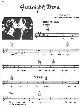 télécharger la partition d'accordéon Goodnight Irene (Chant : Peter & Paul & Mary) (Valse Lente) au format PDF