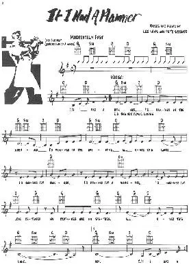 télécharger la partition d'accordéon If I had a hammer (Chant : Trini Lopez) (Country Quickstep) au format PDF