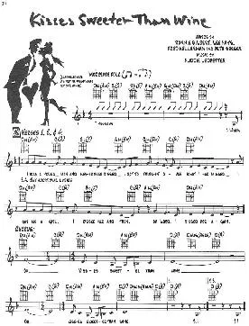 télécharger la partition d'accordéon Kisses sweeter than wine (Chant : Peter & Paul & Mary) (Swing Madison) au format PDF