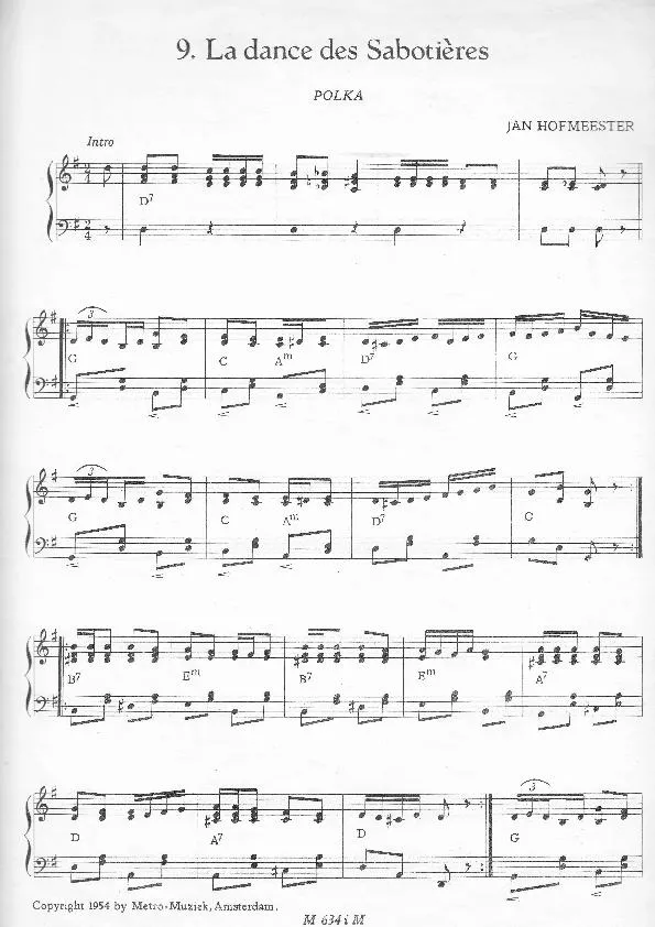télécharger la partition d'accordéon La dance des sabotières (Polka) au format PDF