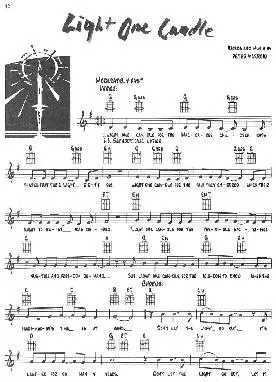 télécharger la partition d'accordéon Light one candle (Chant : Peter & Paul & Mary) (Bolero) au format PDF