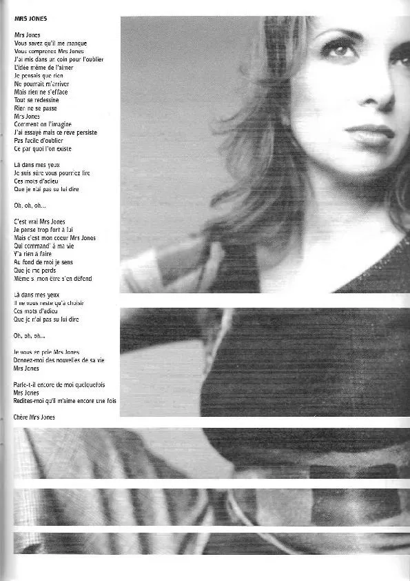 télécharger la partition d'accordéon Mrs Jones (Chant : Hélène Ségara) (Slow) au format PDF