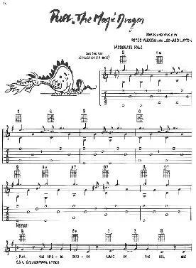 télécharger la partition d'accordéon Puff the magic dragon (Chant : Peter & Paul & Mary) (Country Quickstep) au format PDF