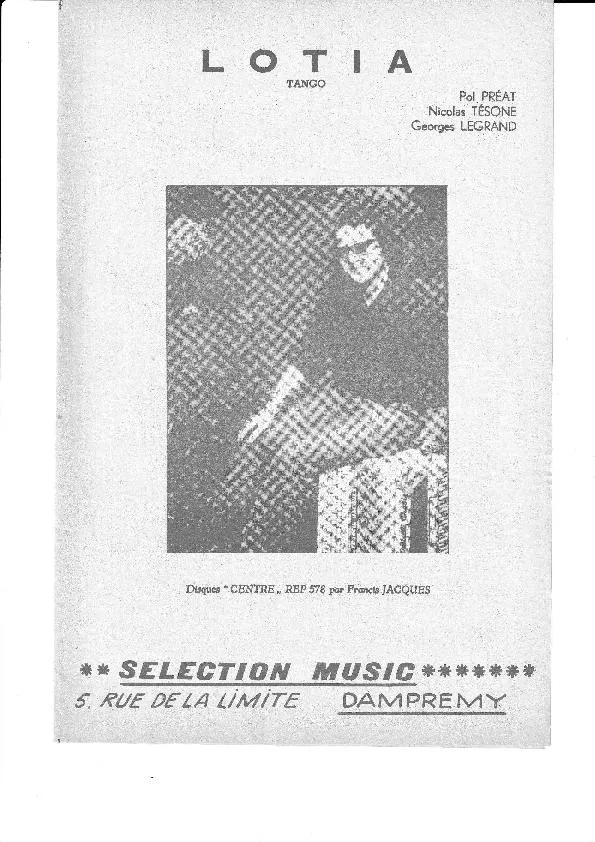télécharger la partition d'accordéon Lotia (Orchestration) (Tango) au format PDF