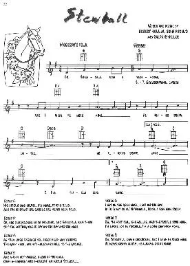 télécharger la partition d'accordéon Stewball (Chant : Peter & Paul & Mary) (Valse Lente) au format PDF