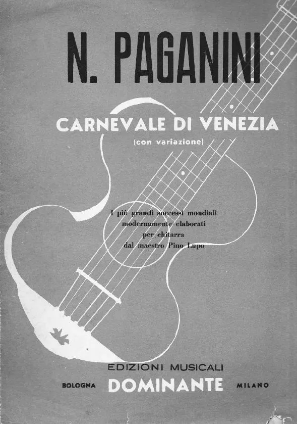 télécharger la partition d'accordéon Carnevale di Venezia (Con Variazione) (Arrangement : Pino Lupo) (Guitare) au format PDF