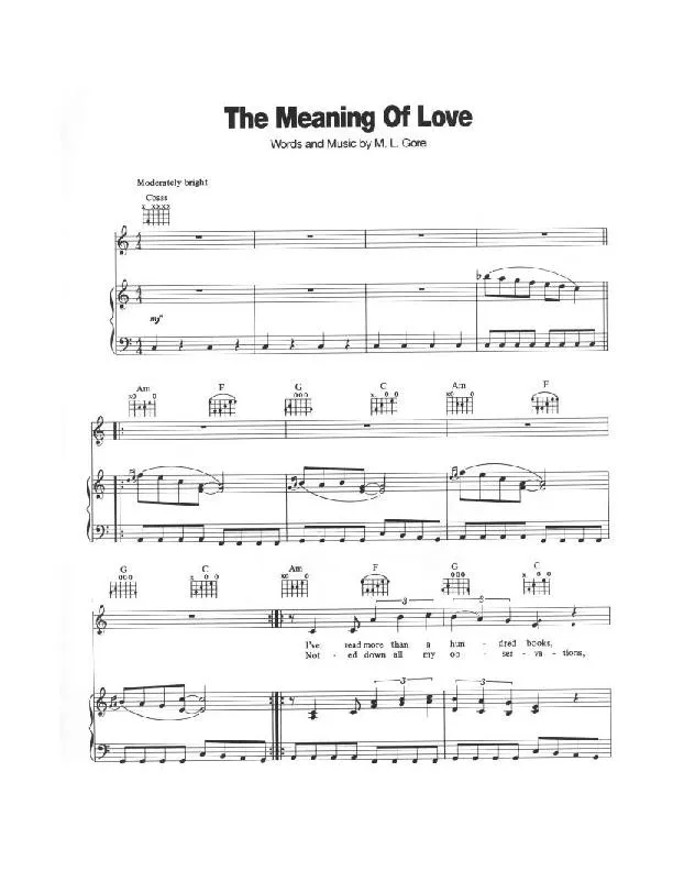 télécharger la partition d'accordéon The meaning of love (Depeche Mode) (Disco Rock) au format PDF