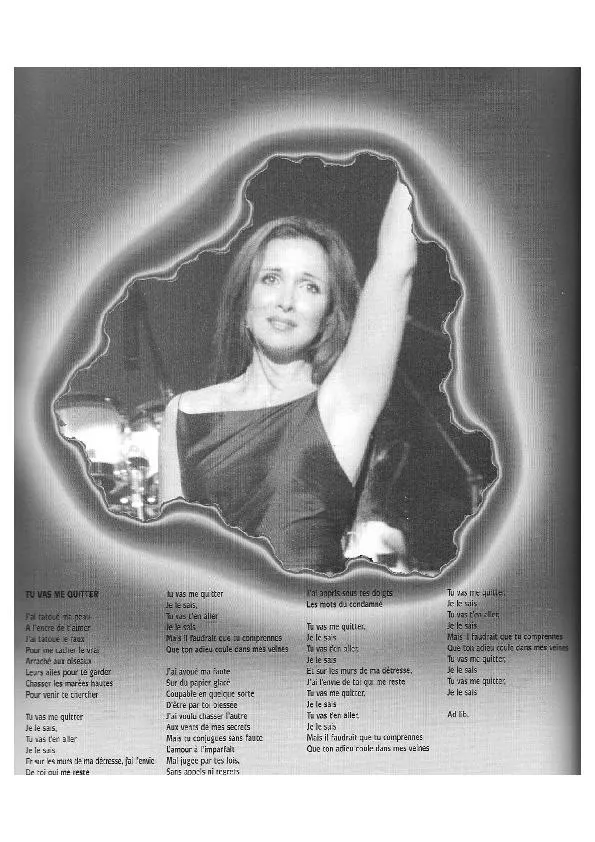 télécharger la partition d'accordéon Tu vas me quitter (Chant : Hélène Ségara) (Slow) au format PDF