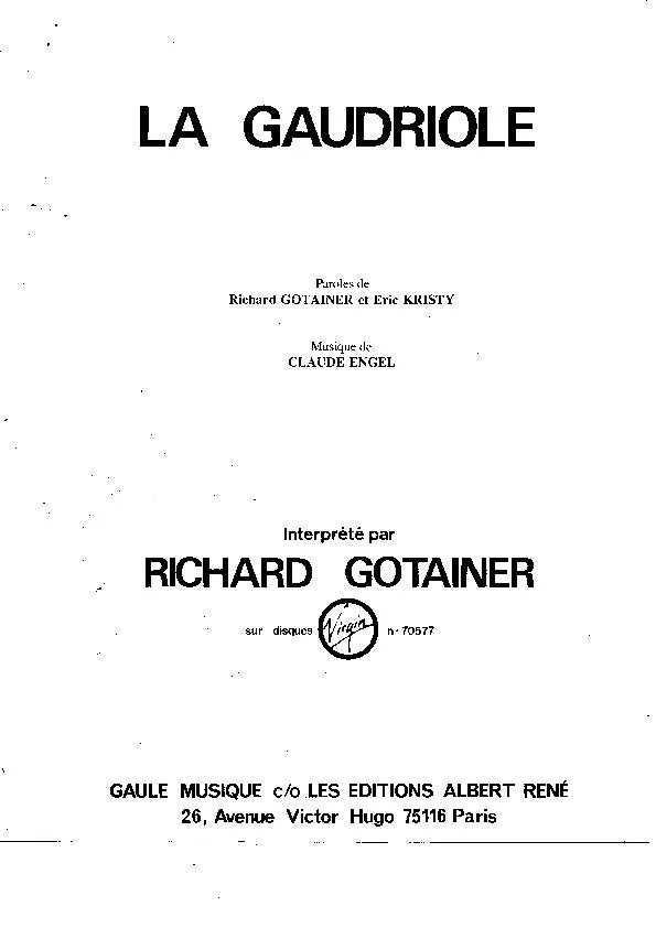 télécharger la partition d'accordéon La Gaudriole au format PDF