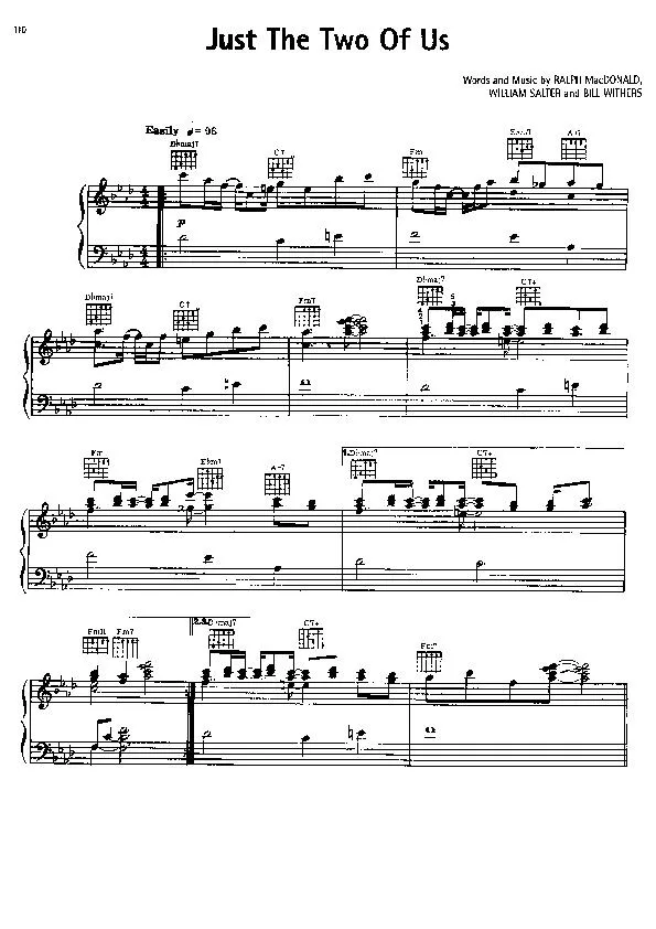 télécharger la partition d'accordéon Just The Two Of Us (Piano / Vocal) au format PDF