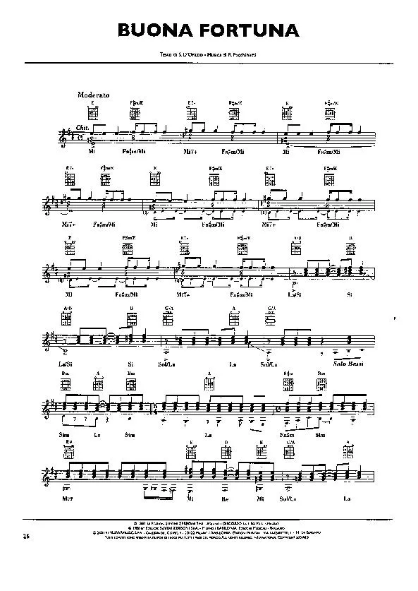 télécharger la partition d'accordéon Buona fortuna (Chant : Pooh) (Disco Rock) au format PDF