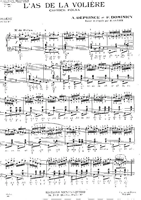 télécharger la partition d'accordéon L'as de la volière (Revu par : Raymond Gazave) (Caprice Polka) au format PDF