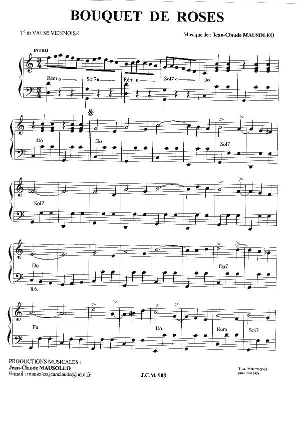 télécharger la partition d'accordéon Bouquet de roses (Valse Viennoise) au format PDF