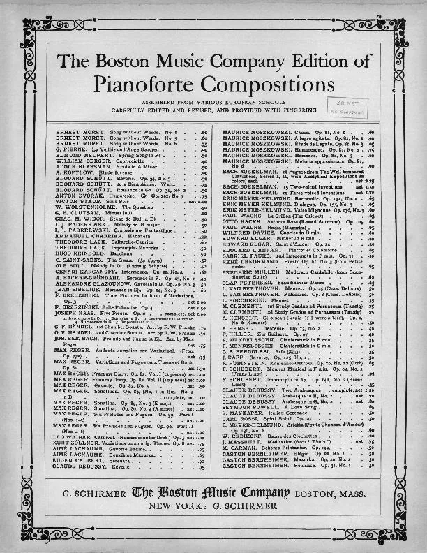 télécharger la partition d'accordéon Habanera (Piano) au format PDF
