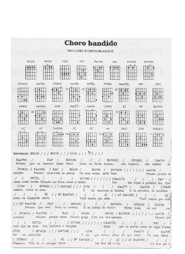 télécharger la partition d'accordéon Choro bandido (Slow) au format PDF