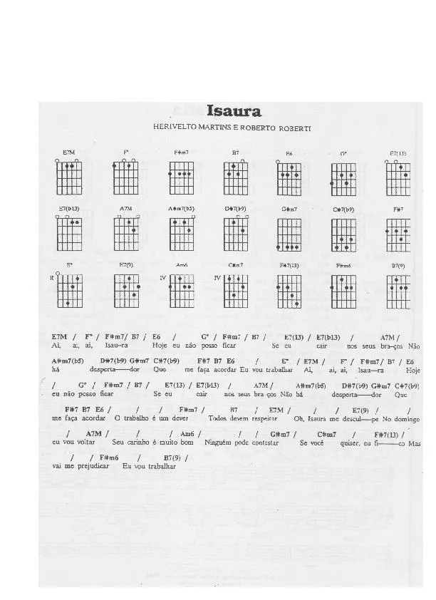 télécharger la partition d'accordéon Isaura (Interprètes : João Gilberto & Miucha & Stan Getz) (Bossa Nova) au format PDF