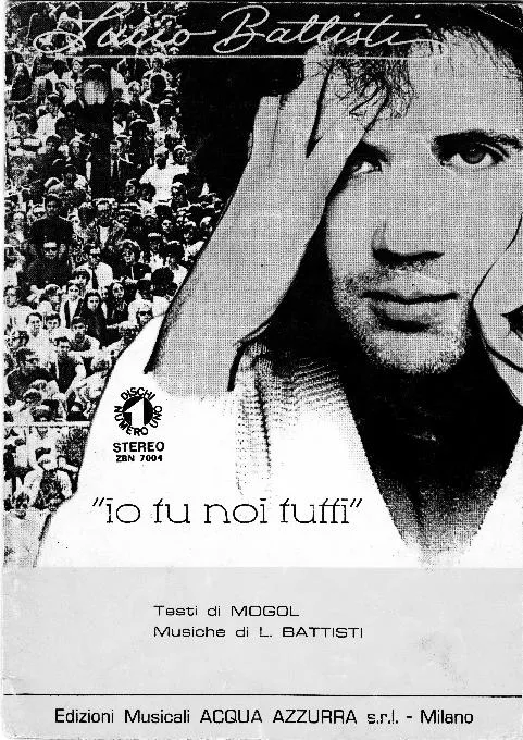 télécharger la partition d'accordéon Lucio Battisti & Testi di Mogol : Io Fu Noi Tutti (Accordéon) au format PDF