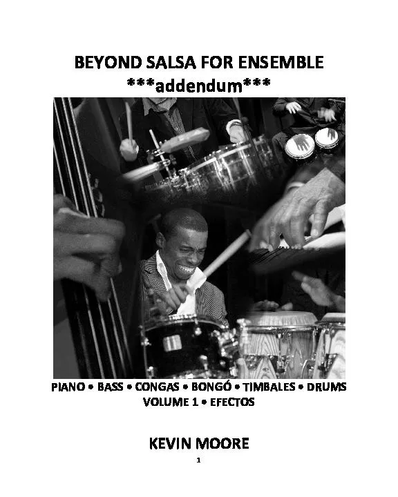 télécharger la partition d'accordéon Beyond Salsa For Ensemble : Addendum (Piano / Bass / Congas / Bongo / Timbales / Drums / Efectos) (Volume 1) au format PDF