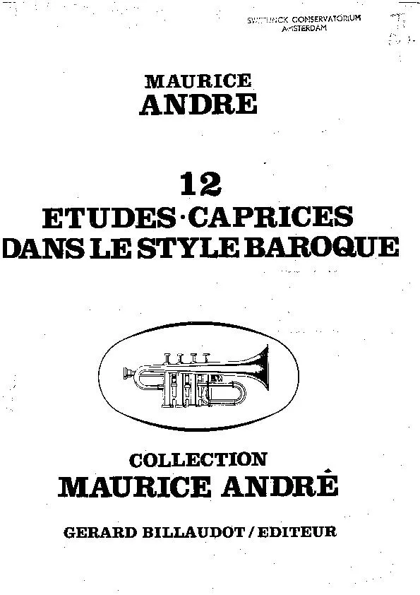 télécharger la partition d'accordéon 12 Etudes Caprices Dans Le Style Baroque (Collection : Maurice André) (Trompette Sib) au format PDF