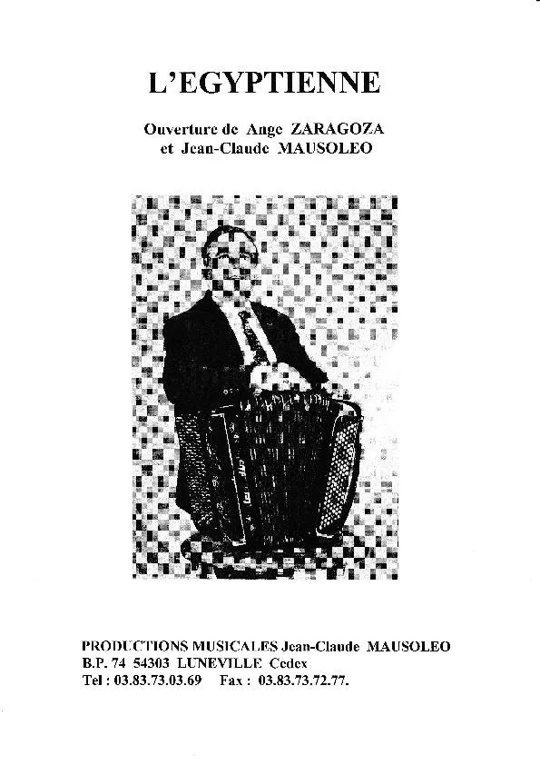 télécharger la partition d'accordéon L'Egyptienne au format PDF