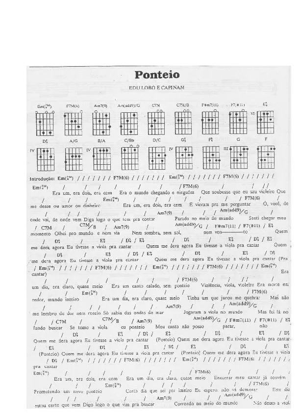 télécharger la partition d'accordéon Ponteio (Fast Bossa) au format PDF