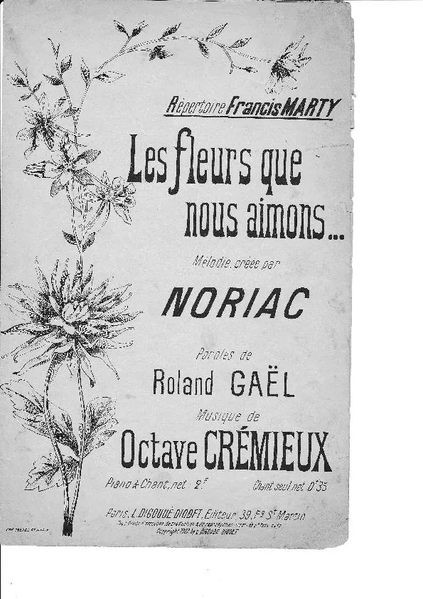 télécharger la partition d'accordéon Les fleurs que nous aimons (Répertoire Francis Marty) au format PDF
