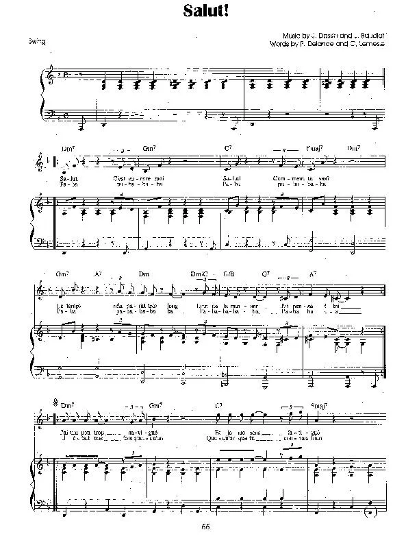 télécharger la partition d'accordéon Salut (Swing) au format PDF