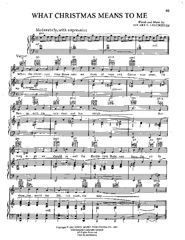 télécharger la partition d'accordéon What Christmas means to me (Chant de Noël) au format PDF