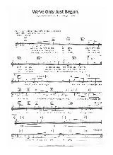 télécharger la partition d'accordéon We've only just begun (Interprètes : The Carpenters) (Slow) au format PDF