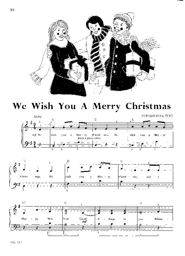 télécharger la partition d'accordéon We wish you a merry Christmas (Chant de Noël) au format PDF