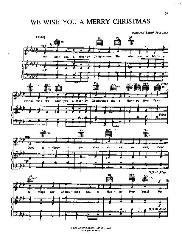 télécharger la partition d'accordéon We wish you a merry Christmas (Chant de Noël) au format PDF