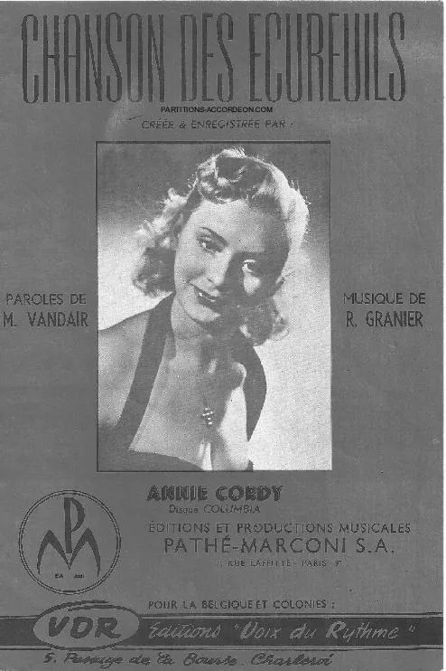 télécharger la partition d'accordéon La chanson des écureuils (Chant : Annie Cordy) (Orchestration) (Valse) au format PDF