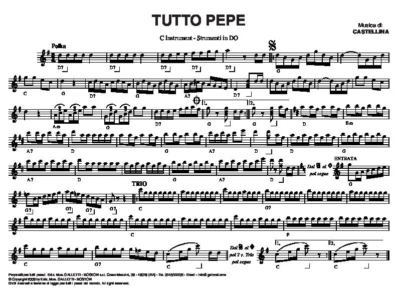 télécharger la partition d'accordéon Tutto Pepe (Polka) au format PDF