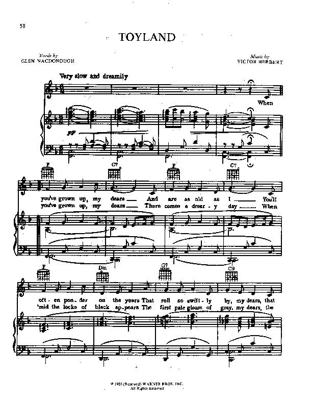 télécharger la partition d'accordéon Toyland (Chant de Noël) au format PDF