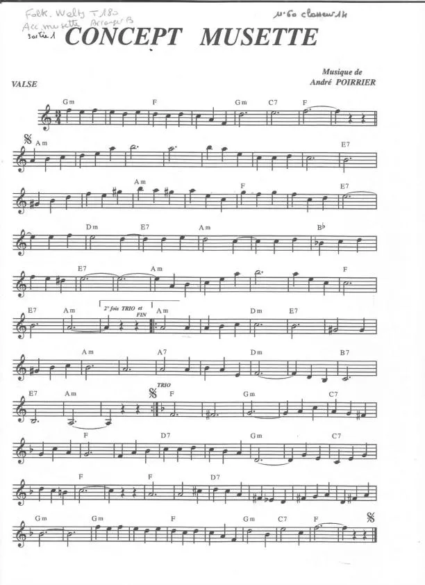 télécharger la partition d'accordéon Concept Musette (Valse) au format PDF