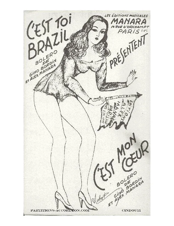 télécharger la partition d'accordéon C'est toi Brazil (Orchestration) (Boléro) au format PDF
