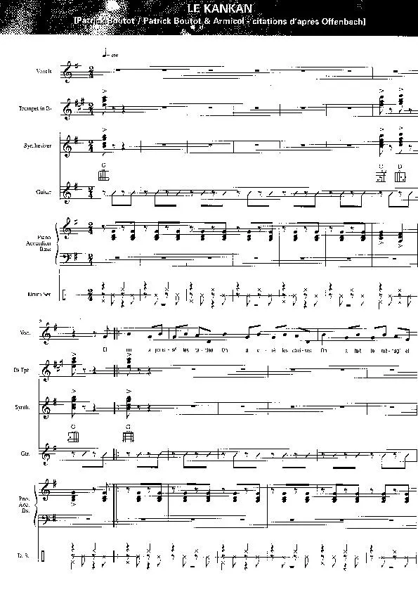 télécharger la partition d'accordéon Le Kankan (D'après Offenbach) (Chant : Patrick Sébastien) au format PDF