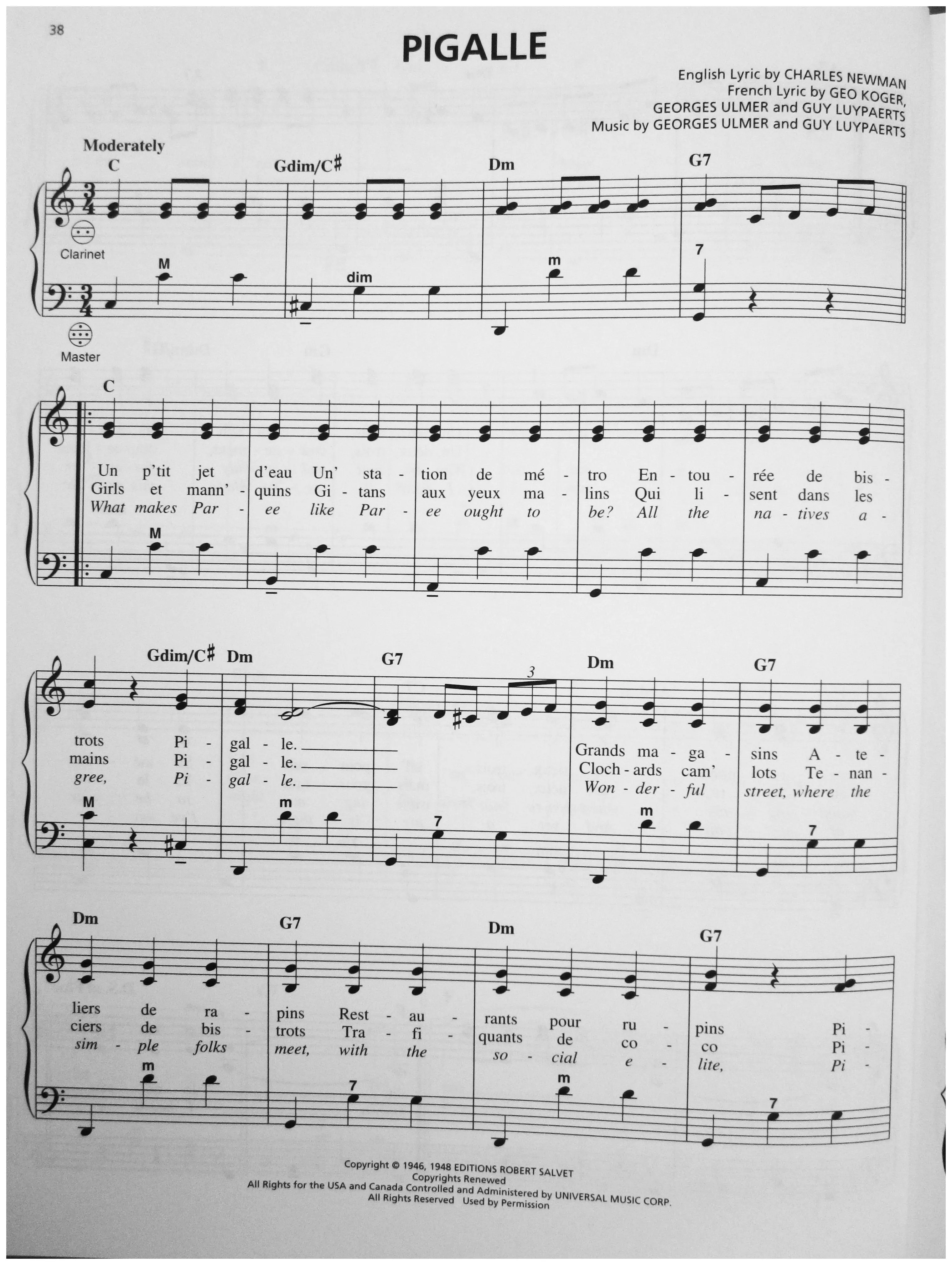 télécharger la partition d'accordéon Pigalle (Arrangement : Gary Meisner) (Valse) au format PDF